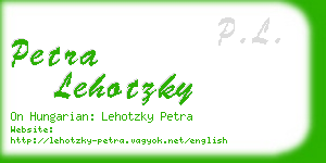 petra lehotzky business card